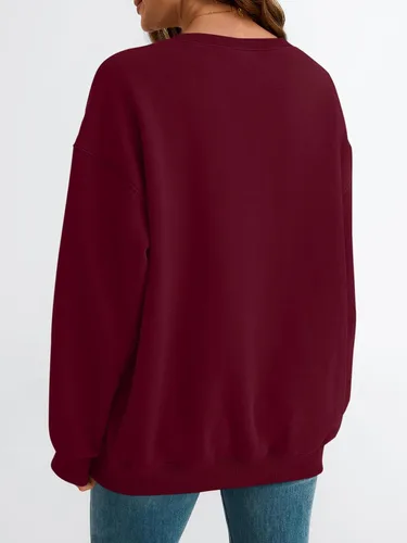 Vista 9 de EFAN Sudaderas de gran tamaño con cuello redondo Y2K para mujer, sudaderas con capucha para otoño, moda 2025, ropa para adolescentes y niñas, lindo