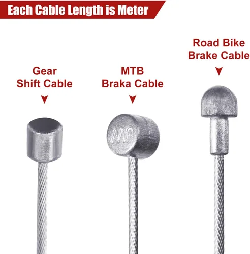 Vista 4 de Línea de transmisión universal de bicicleta Cambio de bicicleta Cable y cable de freno Kit para reparación de bicicletas de montaña