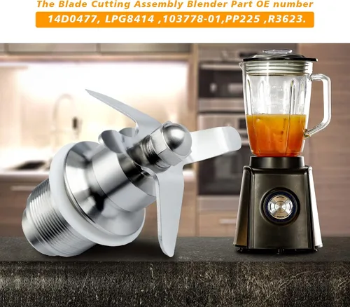 Vista 2 de 502977 - Conjunto de corte de cuchilla, pieza de licuadora compatible con Waring CB15 CB10 CB6 licuadoras de galones ensambladas comerciales, 502975