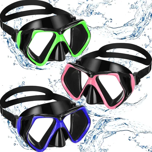 Vista 14 de Fabbay Gafas de buceo con cubierta para la nariz, gafas de natación para adultos, esnórquel, paquete de gafas de natación para jóvenes, hombres