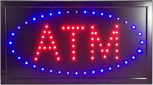 Vista 6 de Boshen Letrero LED de cajero automático para negocios, pantalla LED, tablero de anuncios de movimiento animado con interruptor intermitente y modo
