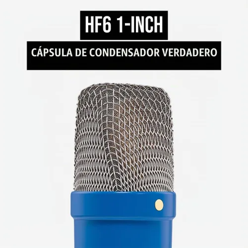 Vista 5 de RØDE NT1 Signature Series Micrófono condensador de gran diafragma con soporte de choque, filtro pop y cable XLR para producción de música, grabación