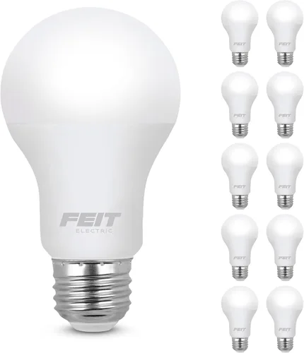 Vista 17 de Feit Electric Bombillas LED A19, equivalente a 60 W, no regulables, 800 lúmenes, base estándar E26, blanco suave de 2700 K, 80 CRI, vida útil de 10