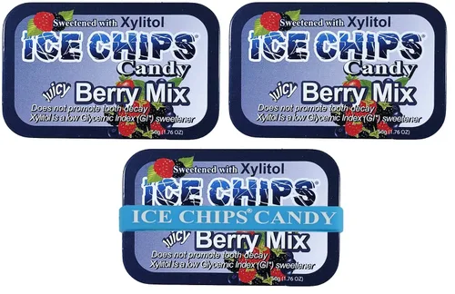 Vista 10 de ICE CHIPS Latas de caramelo de xilitol (Clove Plus, paquete de 3) - Incluye banda como se muestra