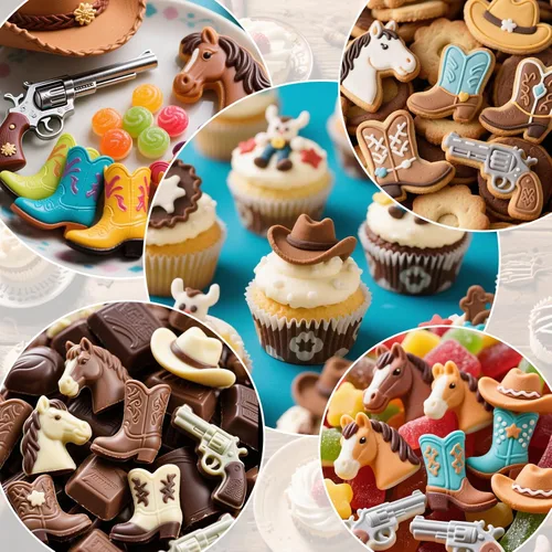 Vista 7 de Palksky Moldes de chocolate de vaquero, paquete de 2 moldes de silicona con temática occidental para hornear con botas de caballo de vaquero, 4