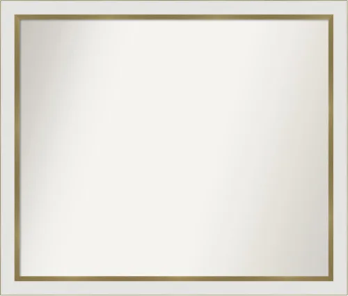 Vista 295 de Amanti Art Espejo personalizado, espejo de baño estrecho Alexandria White Wash, espejo de pared o espejo de tocador de baño sobre el fregadero