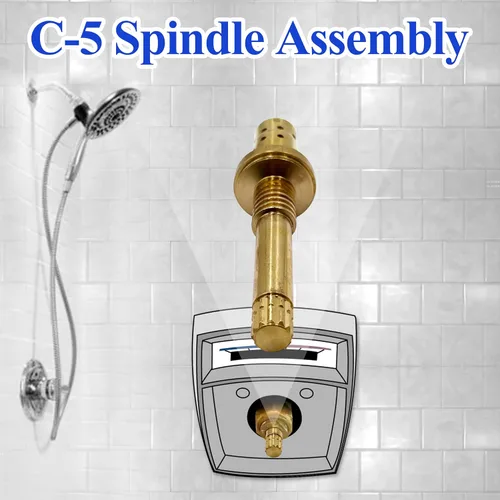 Vista 4 de Conjunto de husillo C-5, compatible con válvula de bañera y ducha modelo MO de Symmons.