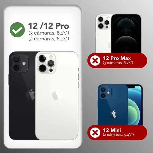 Vista 9 de GONEZ Funda magnética para iPhone 12 Case / 12 Pro Case, compatible con MagSafe, [protector de pantalla + protector de lente de cámara], funda
