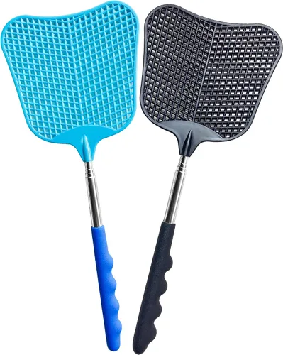 Vista 8 de Juego de Matamoscas de Servicio Pesado, con Mangos Extensibles Telescópicos de Acero Inoxidable Duraderos, para Hogar, Aula, Interior Exterior