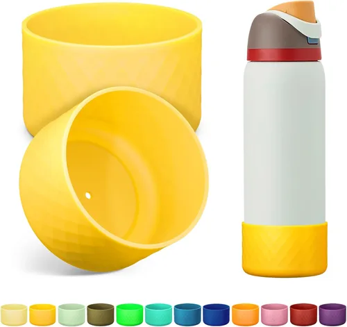 Vista 51 de 2 botas de silicona para botella de agua Owala de 24 onzas, 32 onzas, 40 onzas, funda protectora antideslizante para botellas de agua de acero