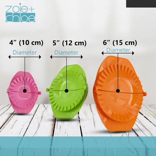 Vista 2 de Zoie + Chloe 3 – Juego de moldes para masa de pizza calzone y empanadas