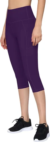 Vista 3 de Fengbay Pantalones de yoga de cintura alta, pantalones de yoga con bolsillo, control de abdomen, entrenamiento, correr, leggings de yoga elásticos