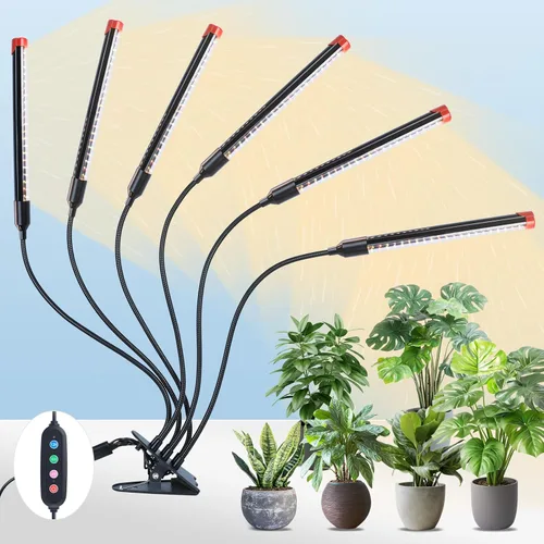 Vista 12 de GameChanger! Luces de crecimiento de 36 W, no 15 W, 4 cabezales con clip fuerte para plantas de interior con temporizador, mejor regalo para amantes