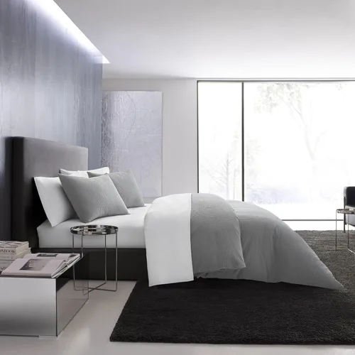 Vista 19 de Vera Wang - Juego de funda de edredón tamaño Queen, juego de ropa de cama de algodón suave con fundas a juego, cierre de botón, elementos esenciales