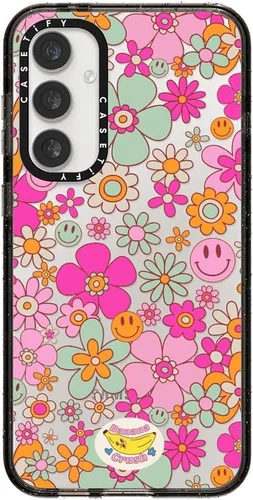 Vista 51 de CASETiFY Funda de impacto para Galaxy S22+ - Adhesivo Aries Moross, color negro transparente