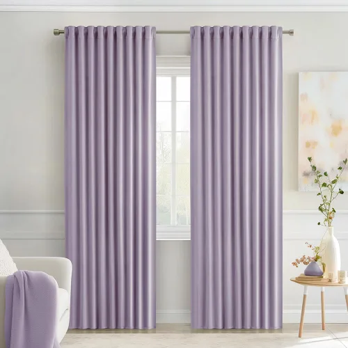 Vista 15 de MIULEE Cortinas opacas con pestaña trasera de 63 pulgadas de largo, juego de 2 paneles para sala de estar, dormitorio, privacidad, bolsillo