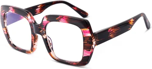 Vista 18 de Paquete de 3 lentes de lectura con bloqueo de luz azul para mujeres y hombres, anteojos de lectura de gran tamaño con bisagra de resorte, lectores