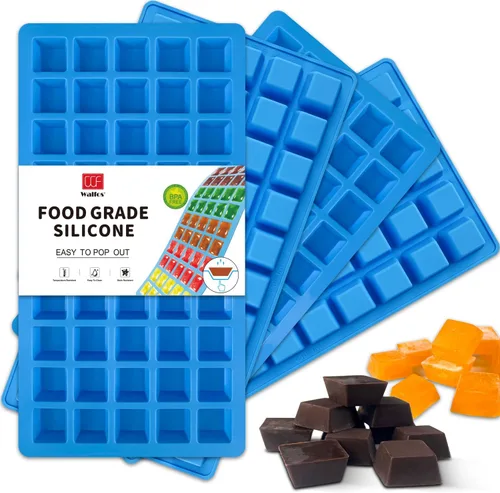 Vista 15 de Moldes de silicona para chocolate en miniatura con forma de terraza cuadrada de 50 cavidades - Moldes de silicona antiadherentes para caramelo, 2