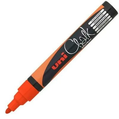 Vista 3 de Rotuladores de tiza líquida Uni-Ball PWE-5M Fluor Naranja (6 Unidades)
