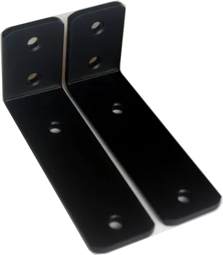 Vista 30 de Paquete de 2 soportes de estante en L de 6 pulgadas de largo x 4 pulgadas de alto x 1.5 pulgadas de ancho, 5 mm de grosor, soportes de estante