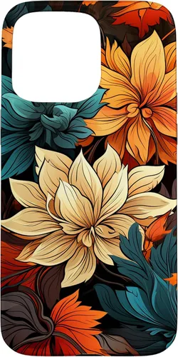 Vista 31 de Red and Orange Autumn Colors Fall Leaves Floral Pattern Case for iPhone 17