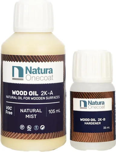 Vista 47 de Aceite Mancha para Madera - 769 pies² - 1.3 L, Blanco – Acabado de Madera para Muebles de Interior y Pisos - Aceite de Madera de Linaza - Secado