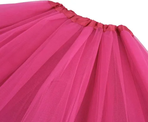 Vista 4 de BGFKS Falda tutú de tul de 5 capas para niñas con lazo, falda tutú de ballet para niños, Blanco