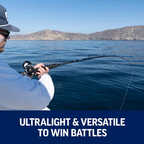 Vista 4 de PENN Rival Level Wind - Carrete de pesca convencional para aguas cercanas/lagos, arrastre de estrella HT-100, máximo de 15lb 6.8kg, carrete