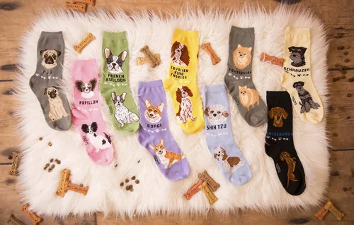 Vista 2 de Foozys Calcetines unisex para perros pequeños (2 pares), Shih Tzu, unisex