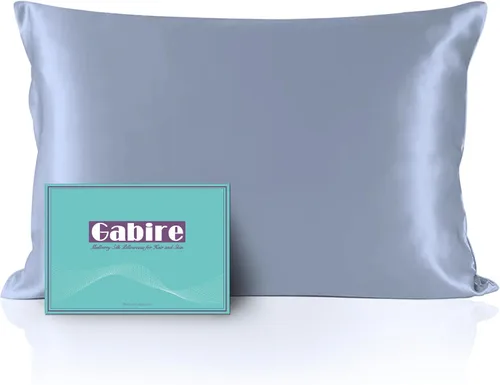 Vista 32 de Gabire Funda de almohada de seda de morera para cabello y piel, evita el acné, fundas de almohada de seda real de ambos lados, funda de almohada