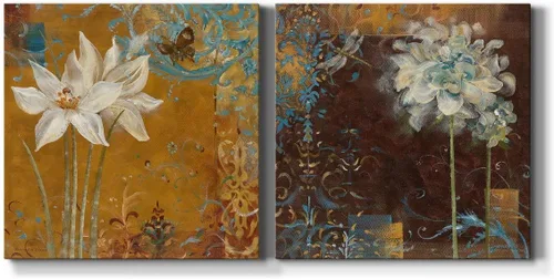 Vista 18 de Renditions Gallery Arrangement of Spring I - Arte de pared, decoración en lienzo de alta calidad con envoltura de galería, listo para colgar, 10