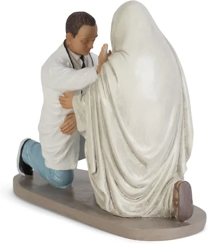 Vista 4 de Dicksons Praying Doctor with Jesus - Figura decorativa de mesa de resina de 5 x 6 pulgadas