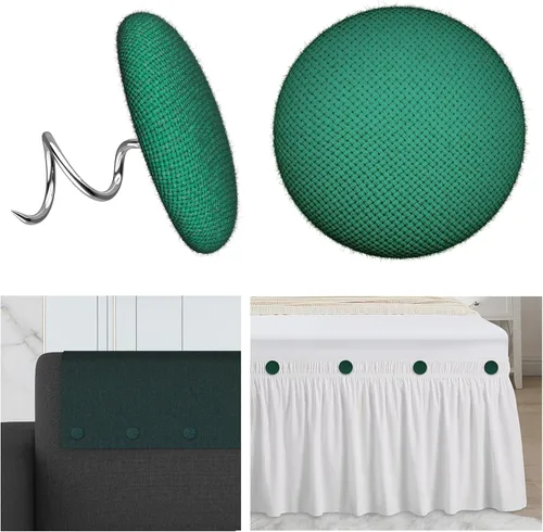 Vista 17 de Alfileres de tapicería para fundas de techo, alfileres o soportes para falda de cama, pasadores para sujetar la falda de cama en su lugar para Negro
