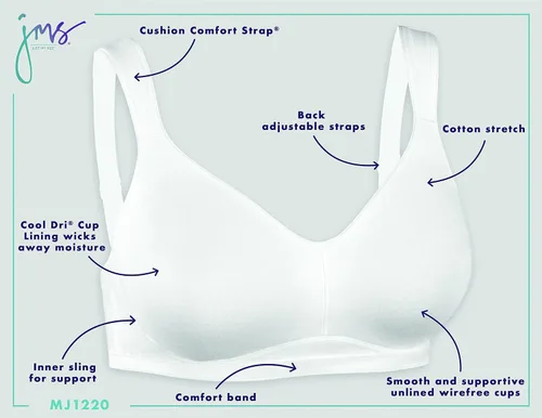 Vista 5 de Just My Size Women's Active Lifestyle Wirefree Bra MJ1220