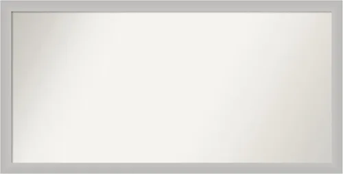 Vista 178 de Amanti Art Silver Bathroom Mirror for Over Sink, 26x45 Custom Made Marred Pewter Rectangle Vanity Mirror, Oversize Casual Wood Frame, Hangs Estaño