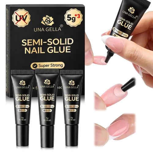 Vista 10 de UNA GELLA Puntas de uñas de gel cortas ovaladas, 150