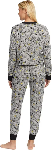 Vista 2 de Peanuts Snoopy Woodstock - Conjunto de pijama de 2 piezas para mujer