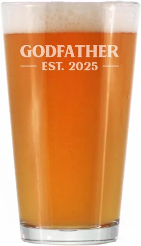 Vista 12 de Personalizado Padrino Est 20XX - Nuevo Vaso de Pinta de Propuesta de Padrino para Padrinos por Primera Vez - Vasos Personalizados en Negrita de 16 Oz