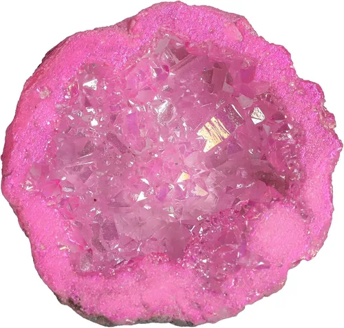 Vista 10 de Nupuyai Grupo de geoda de cristal de cuarzo con revestimiento de titanio irregular natural para Reiki Rock Crystal Mineral Espécimen para decoración
