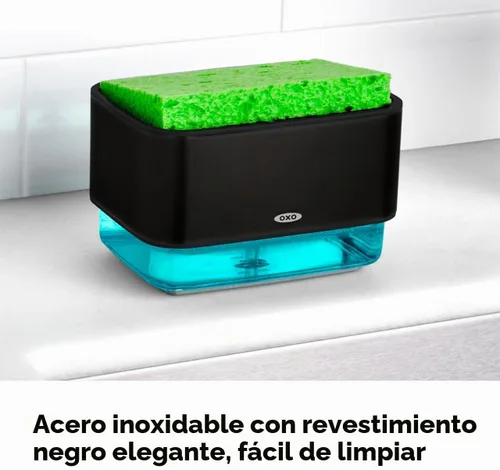 Vista 2 de OXO Good Grips - Soporte para esponja dispensadora de jabón, color negro