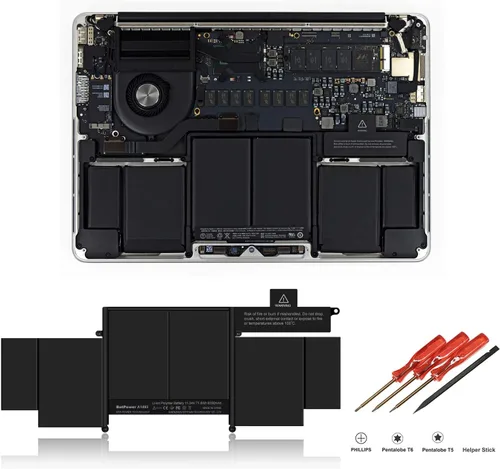 Vista 4 de BatPower A1493 - Batería de repuesto para laptop Apple de finales de 2013 a mediados de 2014 MacBook Pro de 13 pulgadas, Retina A1502, EMC 2678, EMC