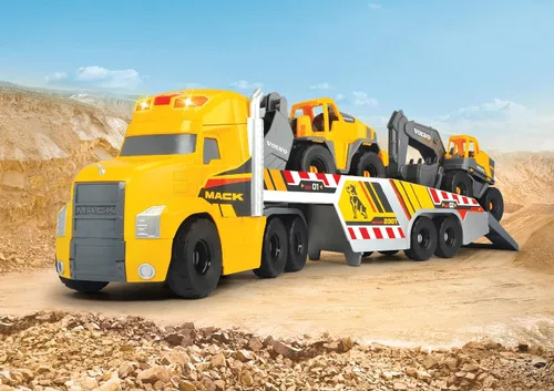 Vista 9 de DICKIE TOYS - Camión Mack de 28 pulgadas con 2 camiones de construcción Volvo