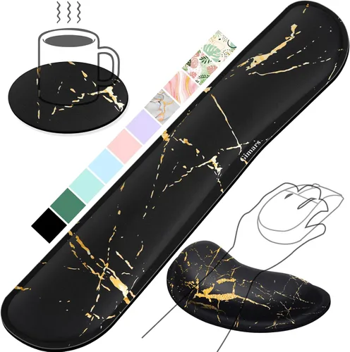Vista 31 de Gimars Reposamuñecas para mouse, soporte de muñeca Pop It Fidget para aliviar la presión del mouse, almohadilla ergonómica de espuma viscoelástica