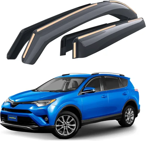 Vista 9 de Goodyear - Deflectores de ventana de canal inastillables para Honda Accord 2013-2017 Sedan, protectores para la lluvia, viseras para la ventana