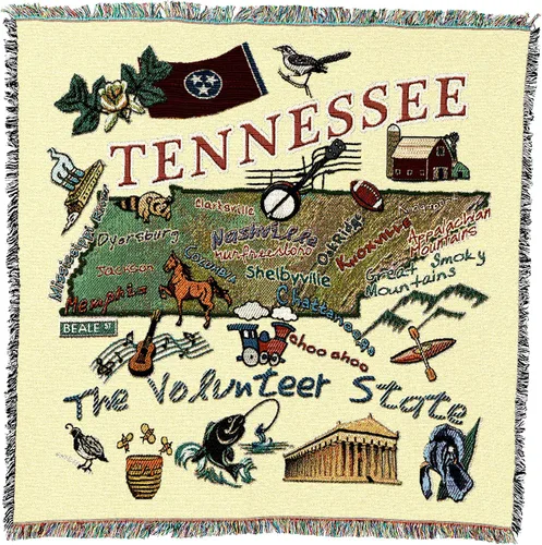 Vista 40 de Pure Country Weavers State of Alabama - Manta cuadrada para regalo, manta de tapiz tejida de algodón, fabricada en los Estados Unidos