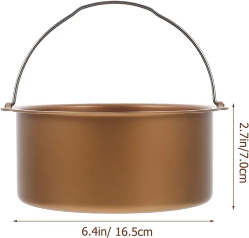 Vista 2 de Freidora de aire para pizza, hornear pastel, soporte de metal antiadherente, universal, accesorio para freidora de aire para queso, mousse