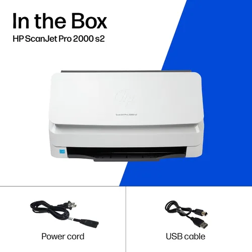 Vista 8 de HP ScanJet Pro 2000 s2, escáner rápido de 2 caras con alimentador automático de documentos, lo mejor para pequeñas empresas (6FW06A)