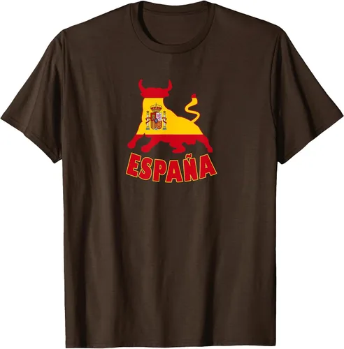 Vista 78 de Spain Espana with Bull and National Flag/Present T-Shirt Asphalt Grey
