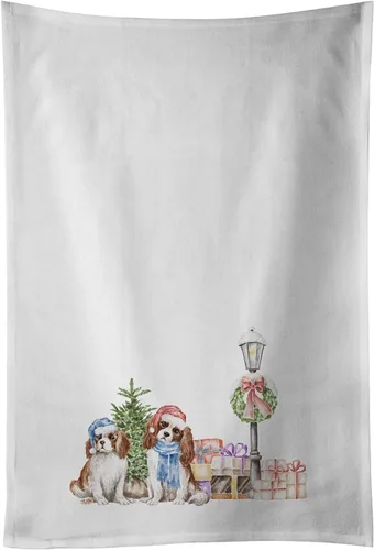 Vista 42 de Caroline's Treasures CK8100WTKT - Juego de 2 toallas de cocina con diseño de bulldog francés con diseño de país de las maravillas navideñas