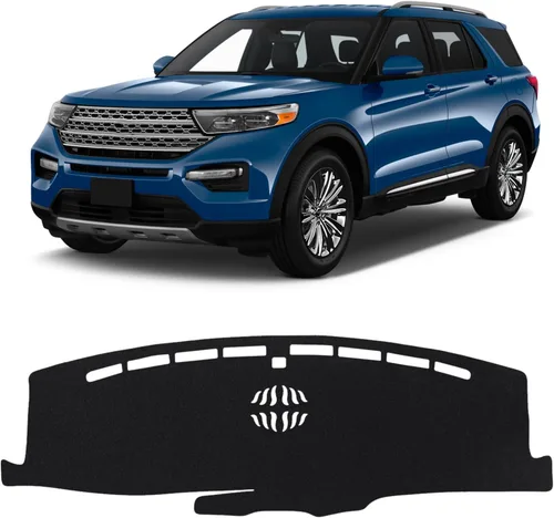 Vista 11 de FIILINES - Cubierta para salpicadero para Ford F150 2004-2008, tapete para tablero de instrumentos para accesorios F150, malla transpirable